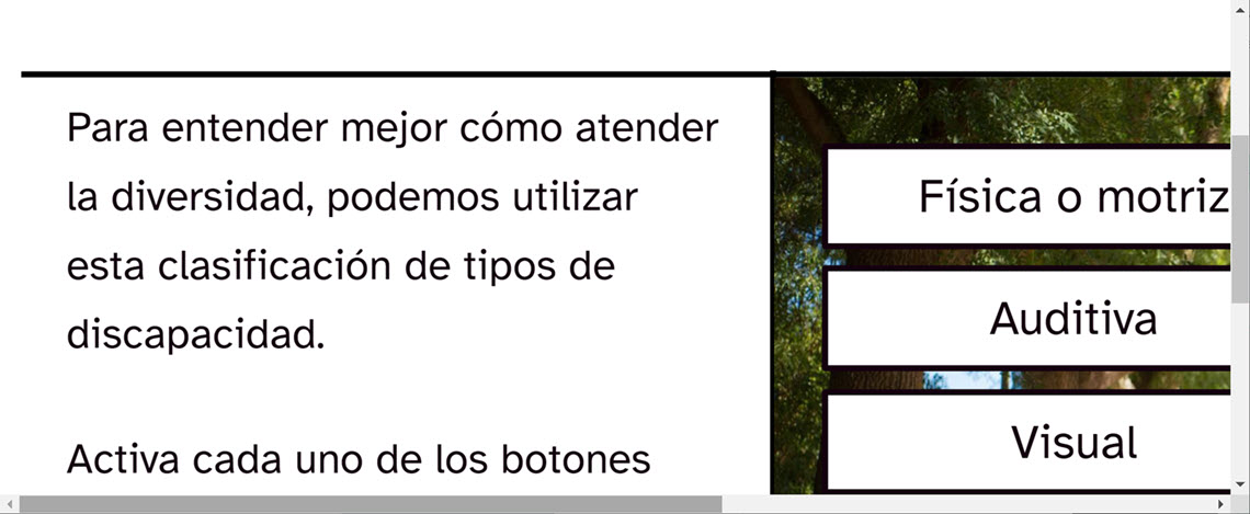 Dispositiva de contenido eLearning en Stoyline en la que se ha hecho zoom para ampliar una parte (reproductor clásico).